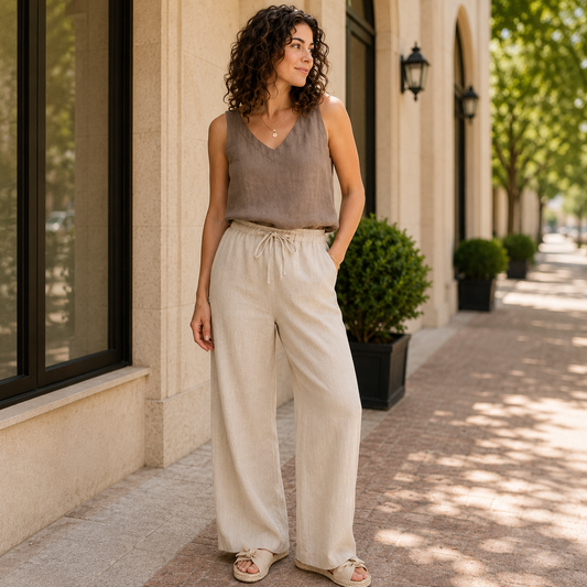 Amalfi Linen Top