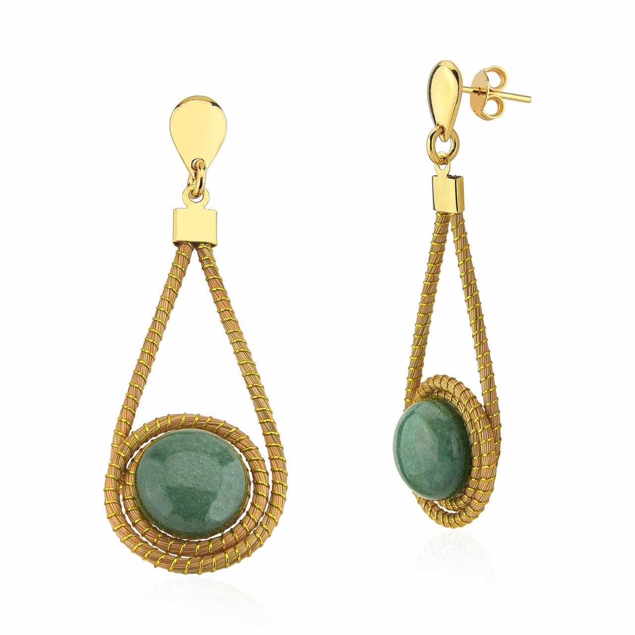Aura Aventurine Teardrop Earrings