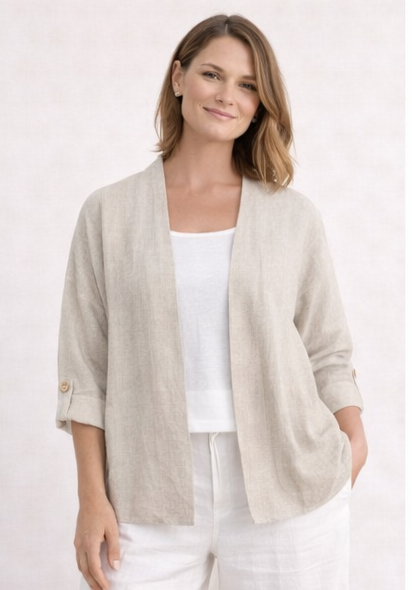 Belleair Kimono Jacket in Natural Melange, product view