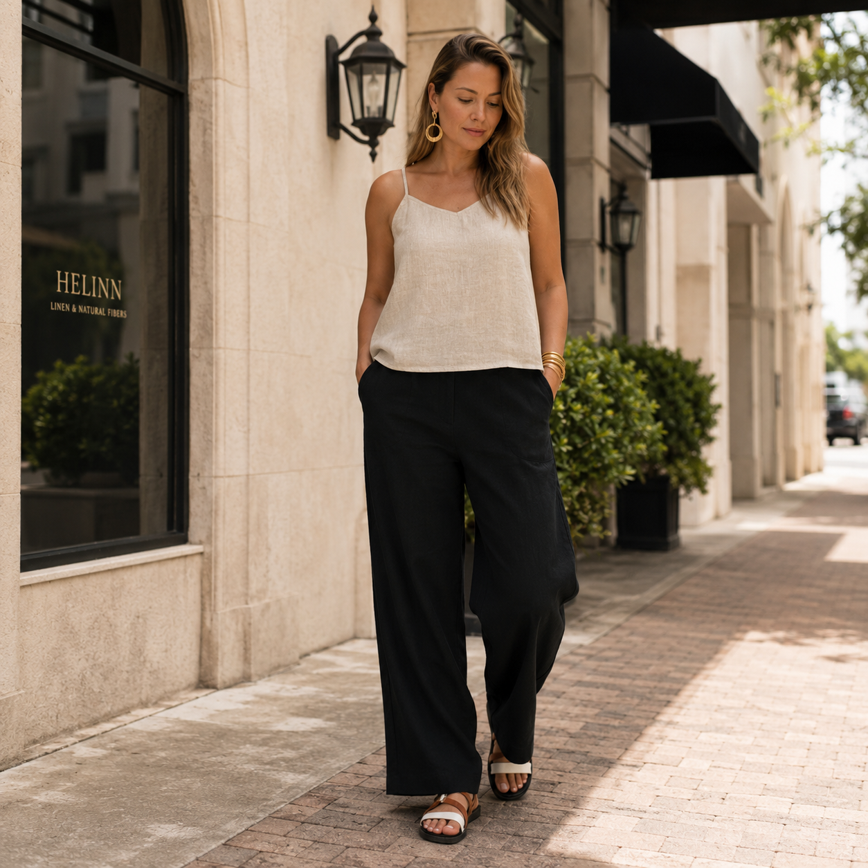 Biscayne Linen Top