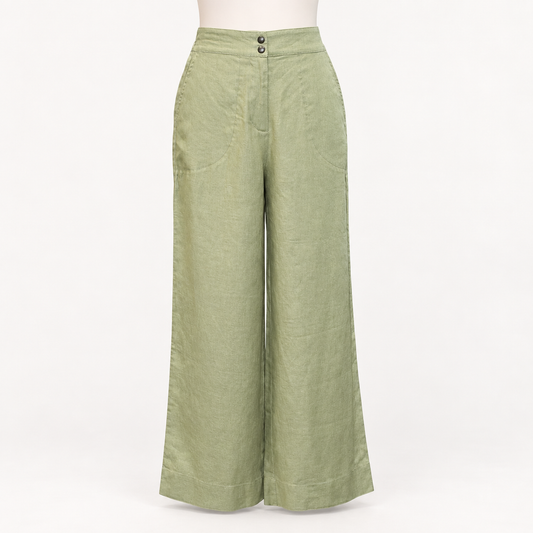 Coconut Grove Wide-Leg Linen Pants