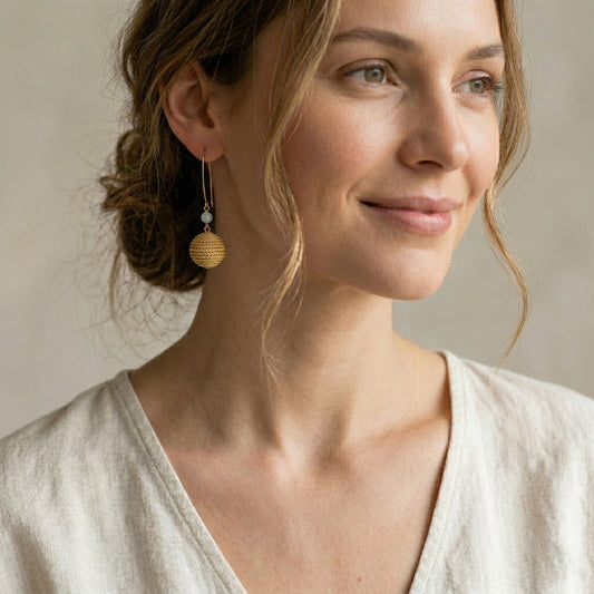 Golden Aura Celeste Drop Earrings