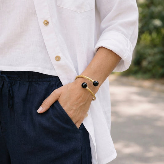 Golden Aura Noir Cuff