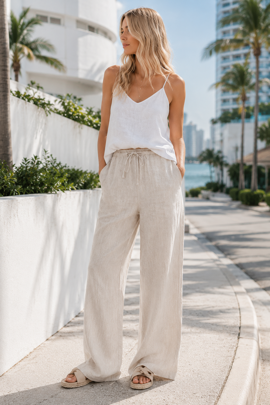 The Sunset Harbor Linen Pants
