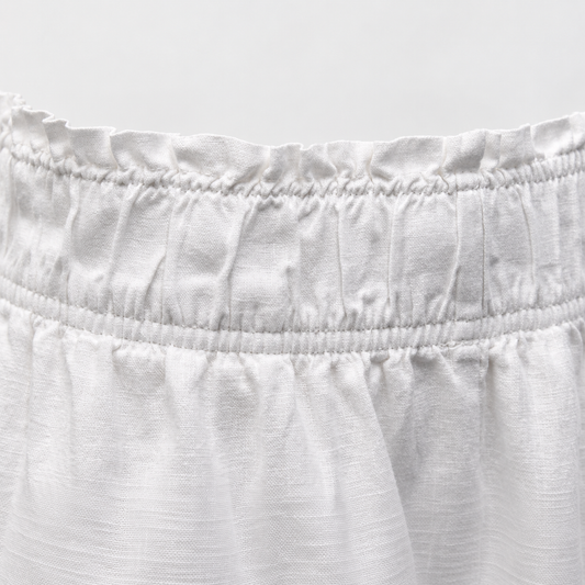 Marbella European Linen High-Waisted Shorts