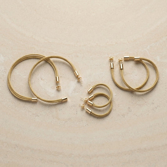 Golden Aura Classic Hoops