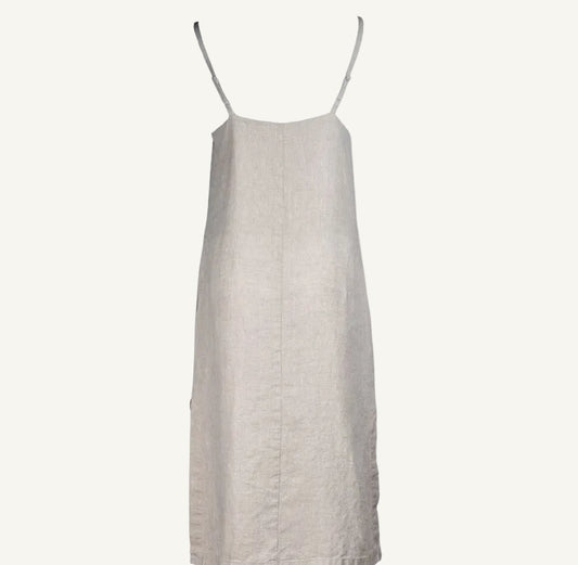 Capri Slip Linen Dress in natural linen, product image