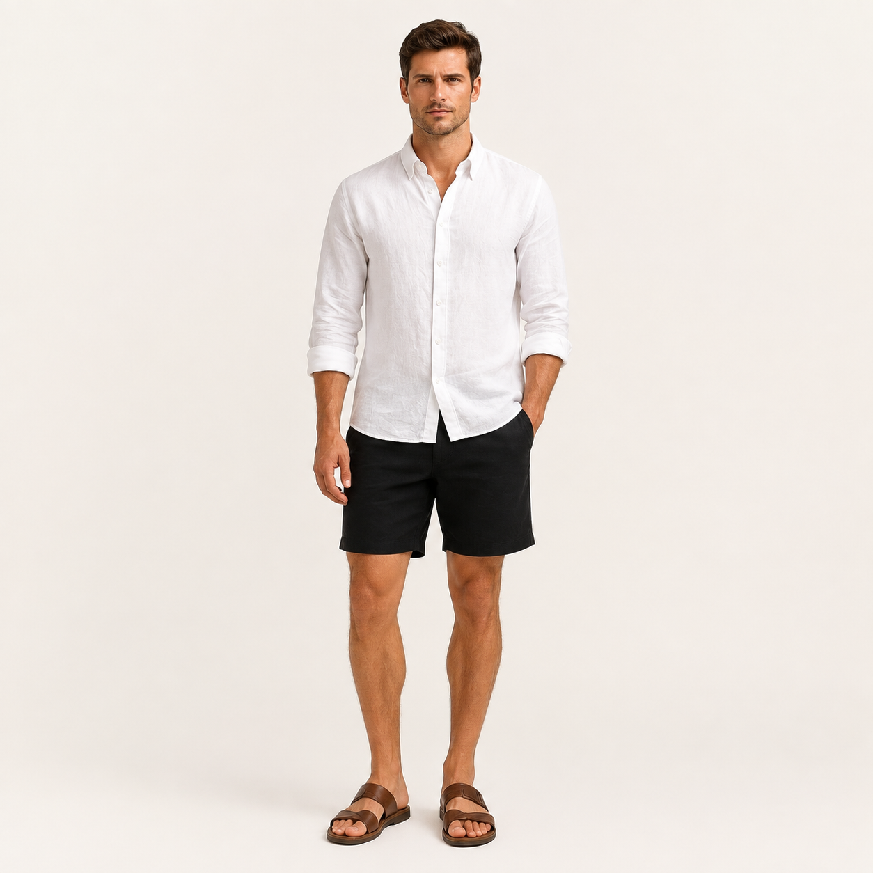 The Wynwood Man — Wynwood Linen Shirt + Biscayne Linen Shorts