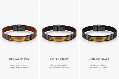 Men Aura Heritage Leather Bracelet