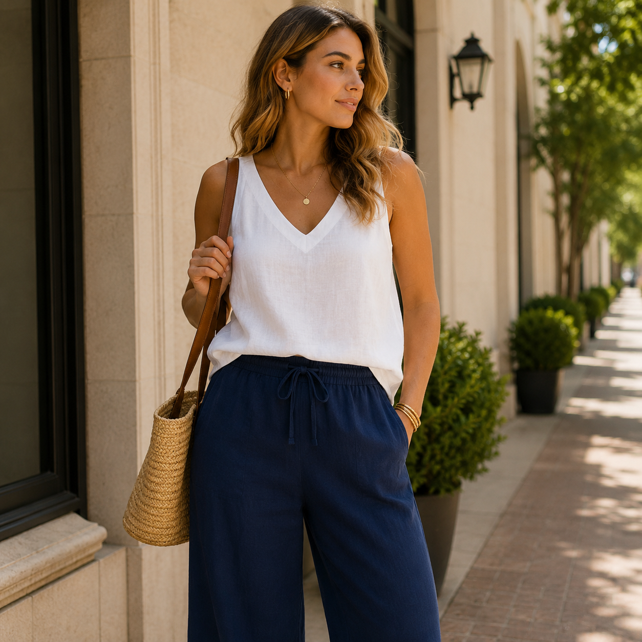 Amalfi Linen Top