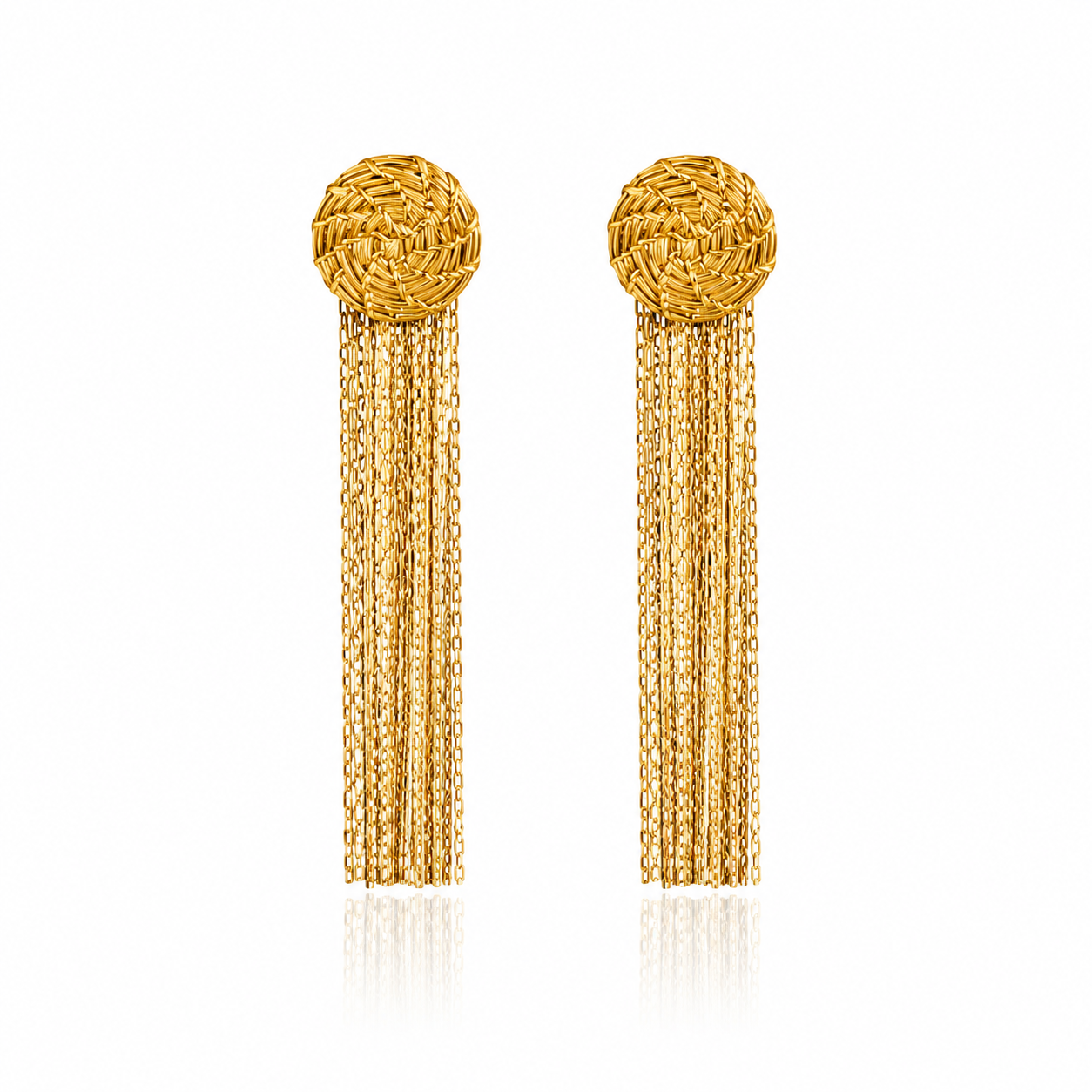 Aura Linear Gold Earrings