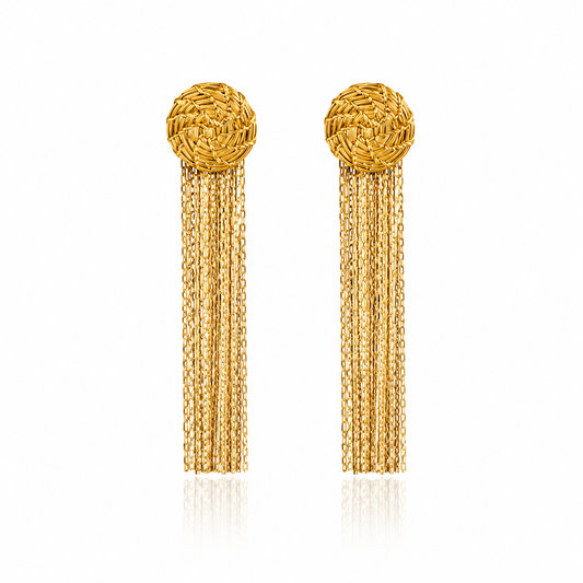 Aura Linear Gold Earrings