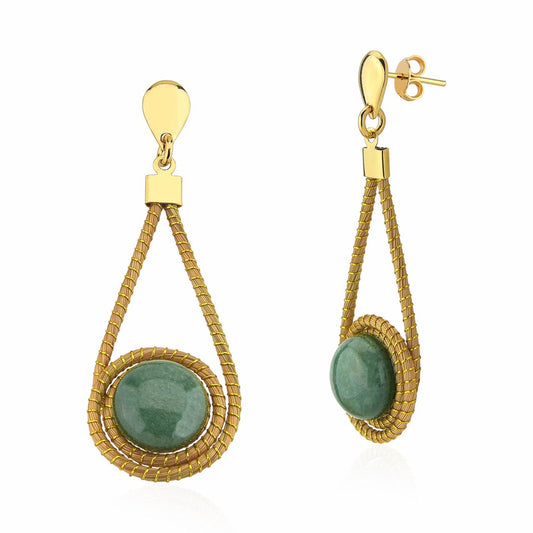 Aura Aventurine Teardrop Earrings