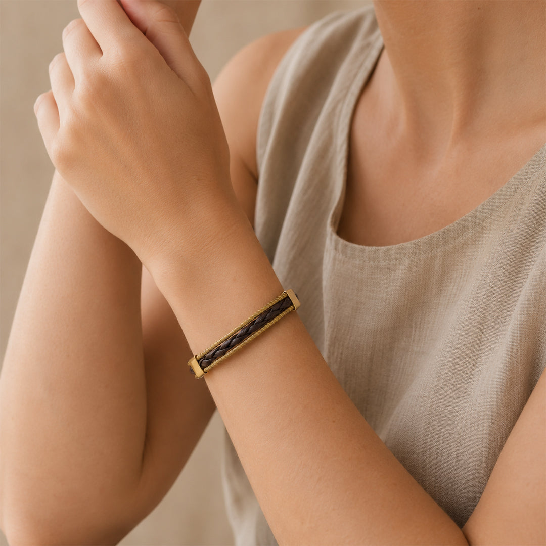 Aura Slim Leather Bracelet