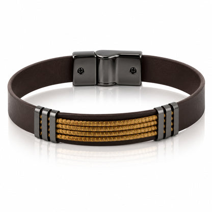 Men Aura Heritage Leather Bracelet