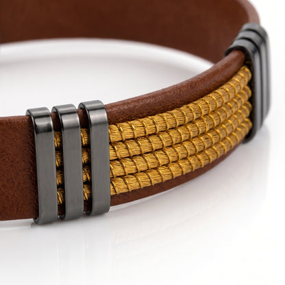 Men Aura Heritage Leather Bracelet