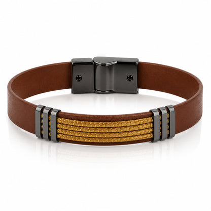 Men Aura Heritage Leather Bracelet