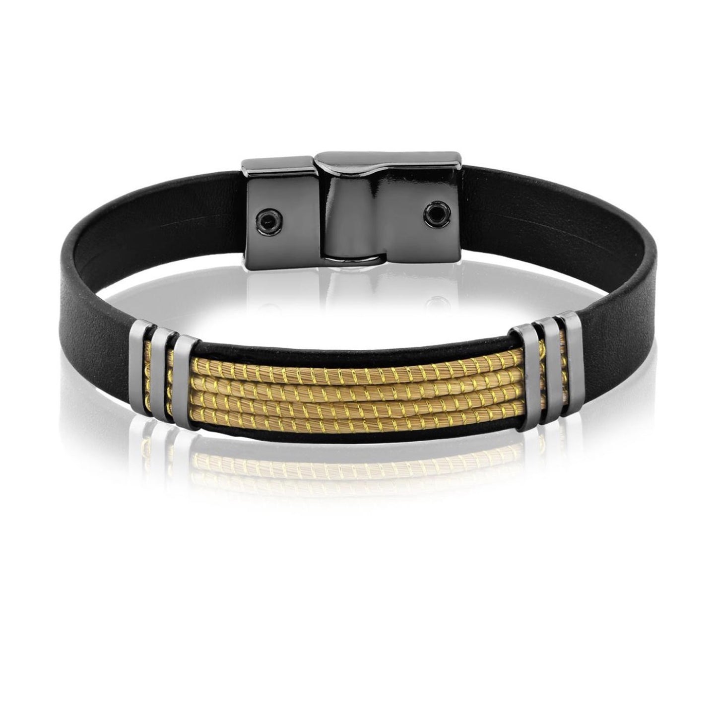 Men Aura Heritage Leather Bracelet