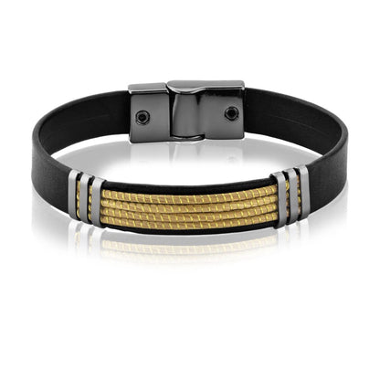 Men Aura Heritage Leather Bracelet