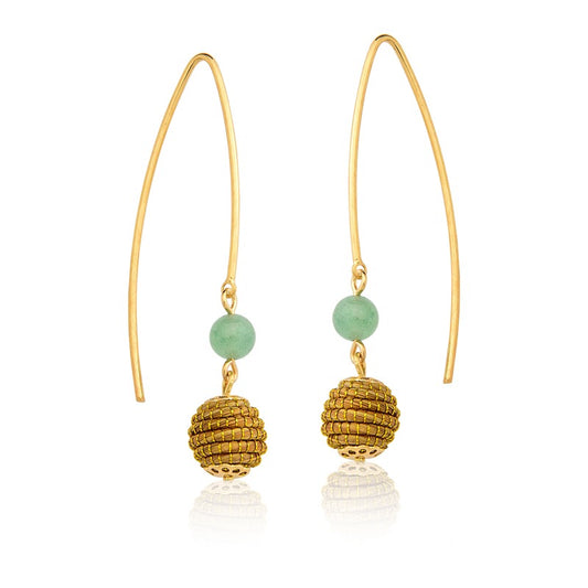 Golden Aura Celeste Drop Earrings