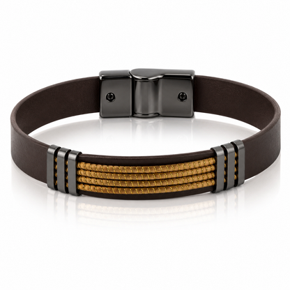 Men Aura Heritage Leather Bracelet