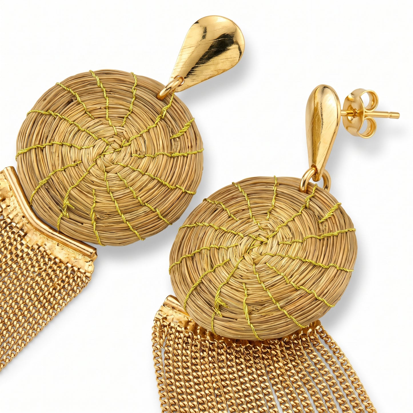 Aura Golden Fringe Earrings