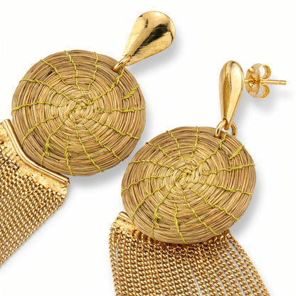 Aura Golden Fringe Earrings