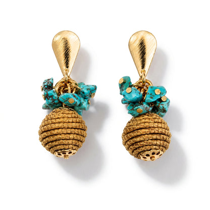 Aura Turquoise Cascade Earrings