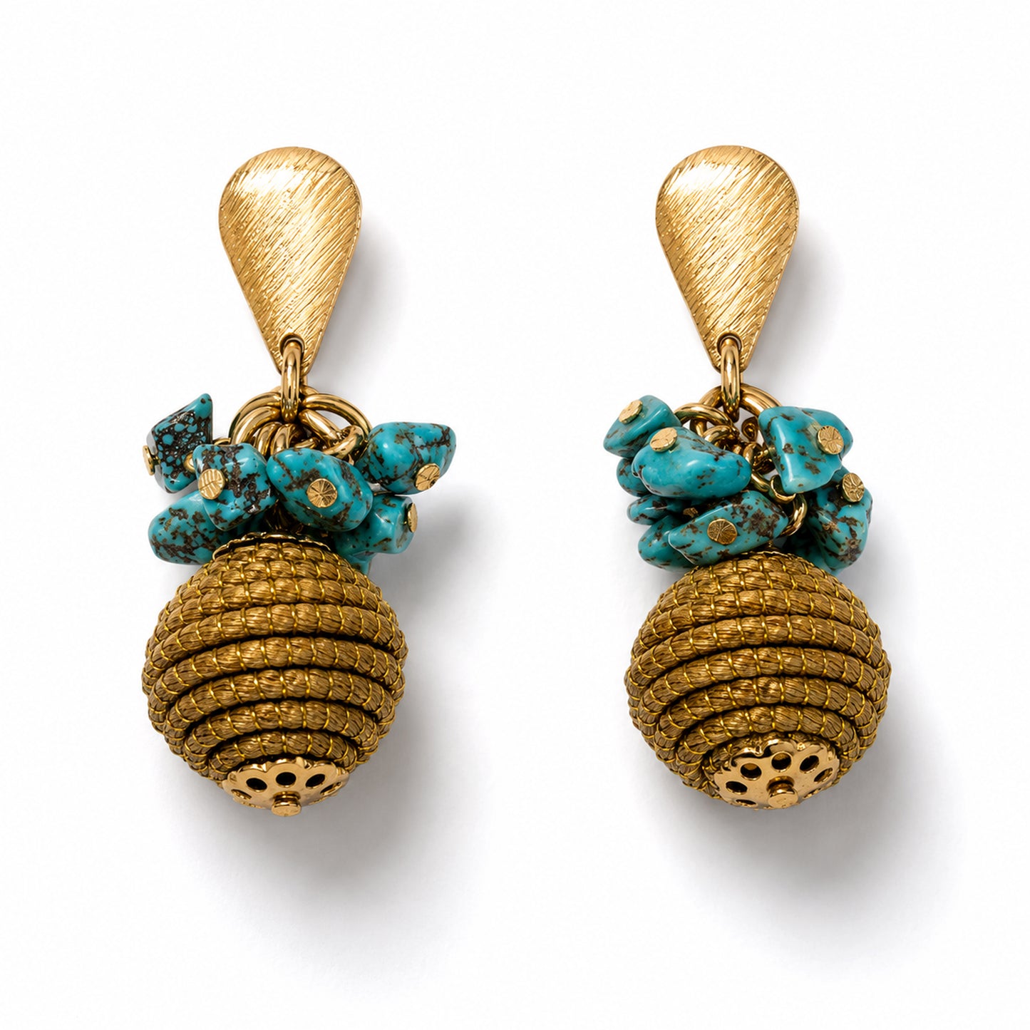 Aura Turquoise Cascade Earrings