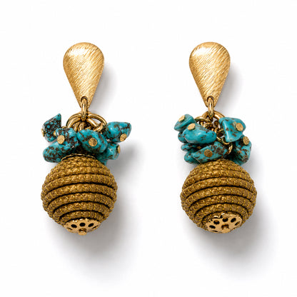 Aura Turquoise Cascade Earrings