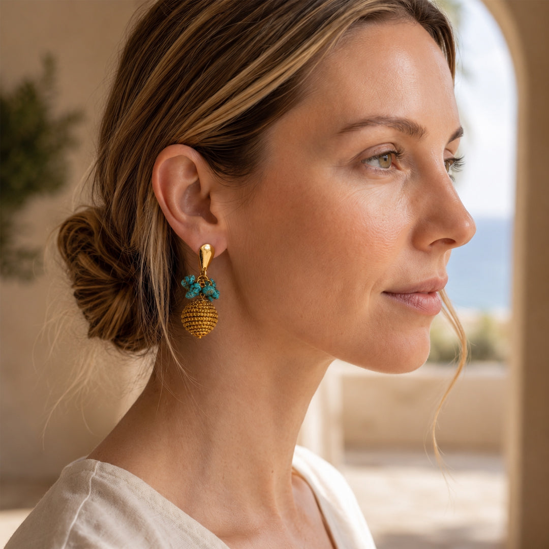 Aura Turquoise Cascade Earrings