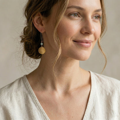 Golden Aura Celeste Drop Earrings