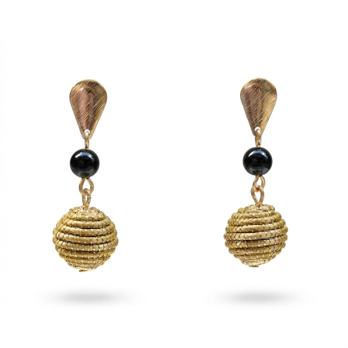 Golden Aura Noir Orbit Earrings
