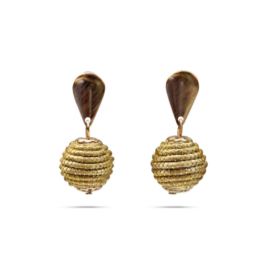 Golden Aura Luma Drop Earrings