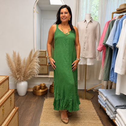 Italian Long Linen Dress