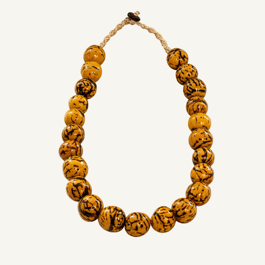 HELINN Terra Jarina Seed Necklace in Golden Amber