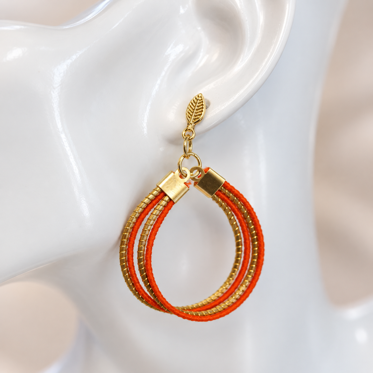 Vida Aro Laranja Earrings