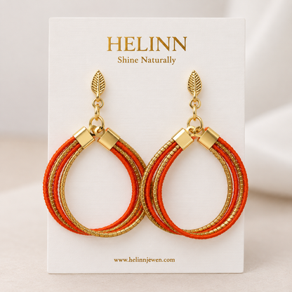 Vida Aro Laranja Earrings