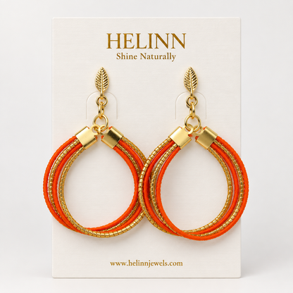 Vida Aro Laranja Earrings