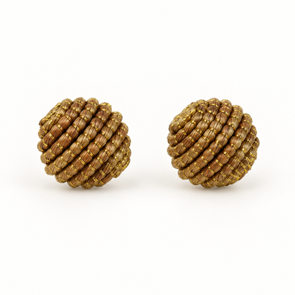 Vida Esfera Dourada Stud Earrings