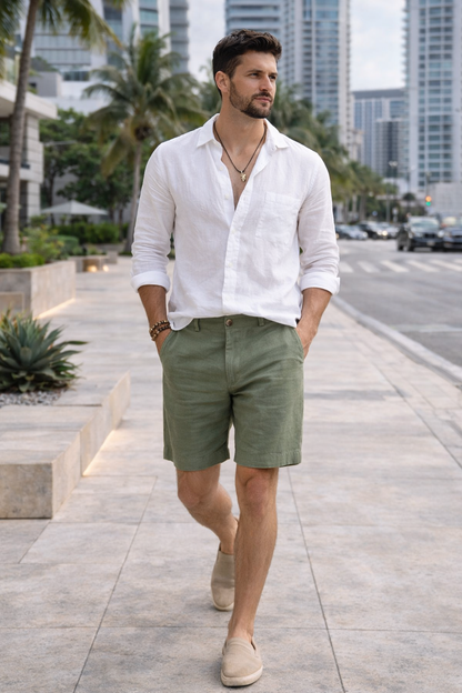 Biscayne Linen Shorts