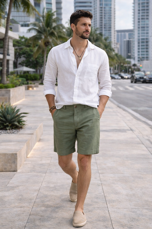 Biscayne Linen Shorts