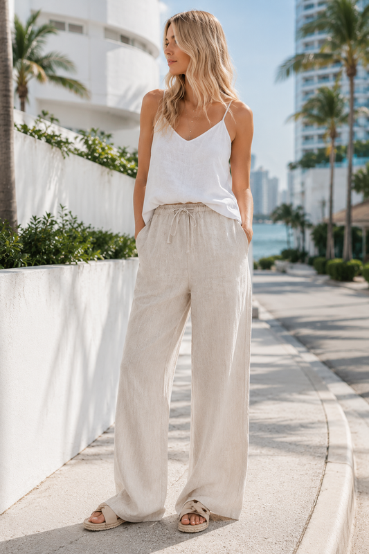 The Sunset Harbor Linen Pants