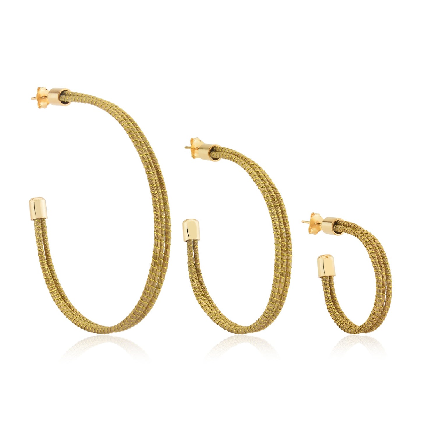 Golden Aura Statement Hoops