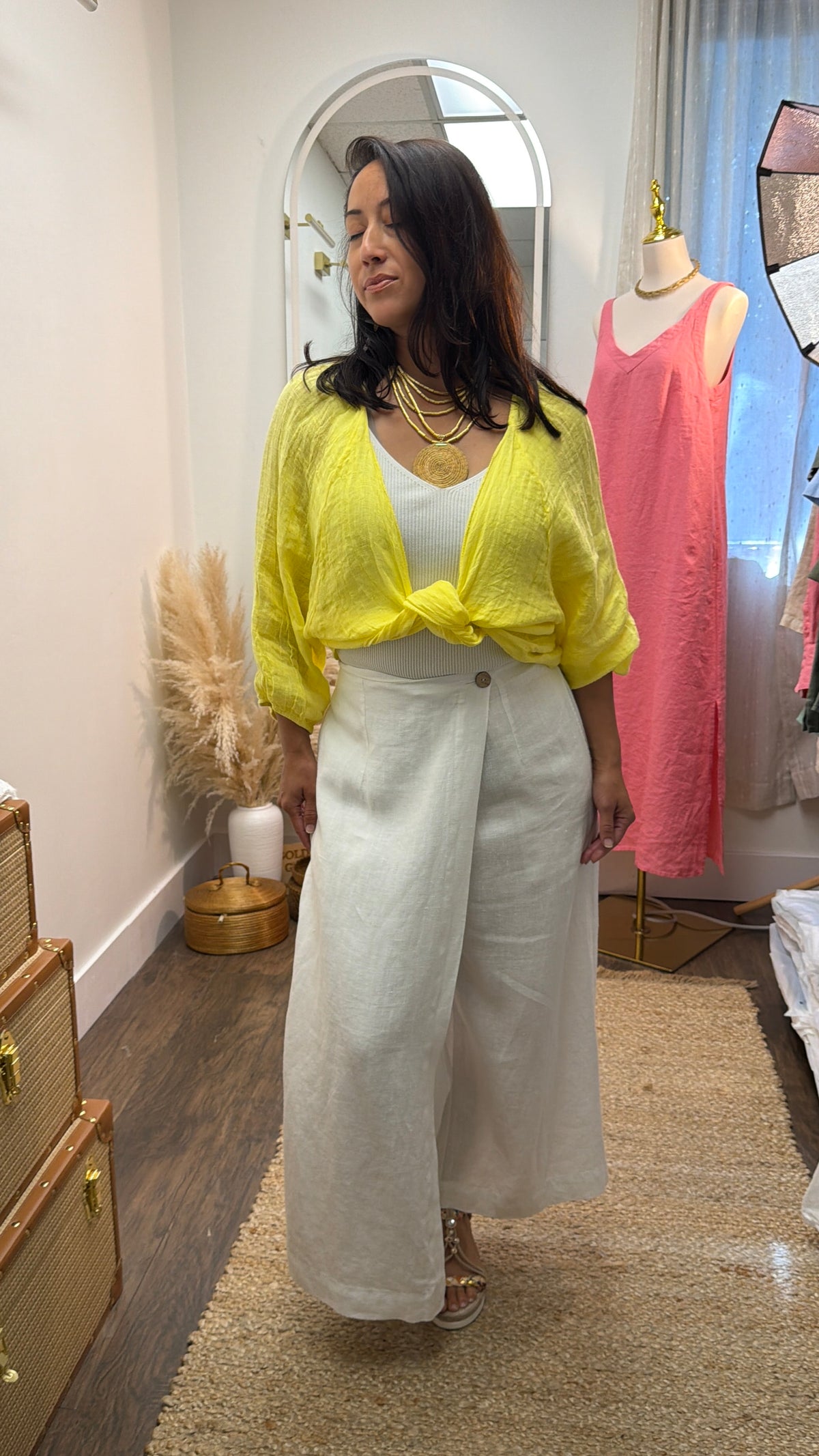 Fort Myers Culotte Pants, women's European linen culottes by HELINN