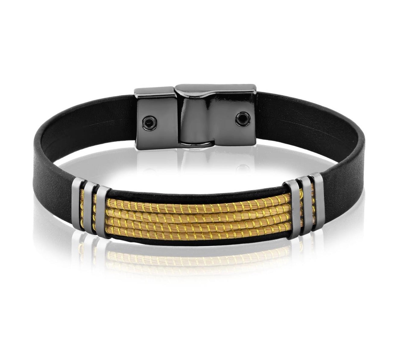 Men Aura Heritage Leather Bracelet