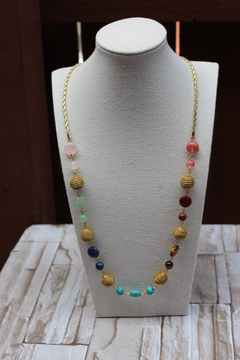 Golden Aura Terra Elements Necklace