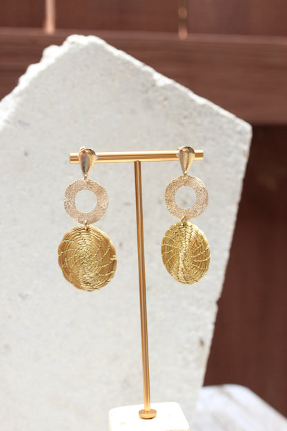 Golden Aura Solaris Statement Earrings