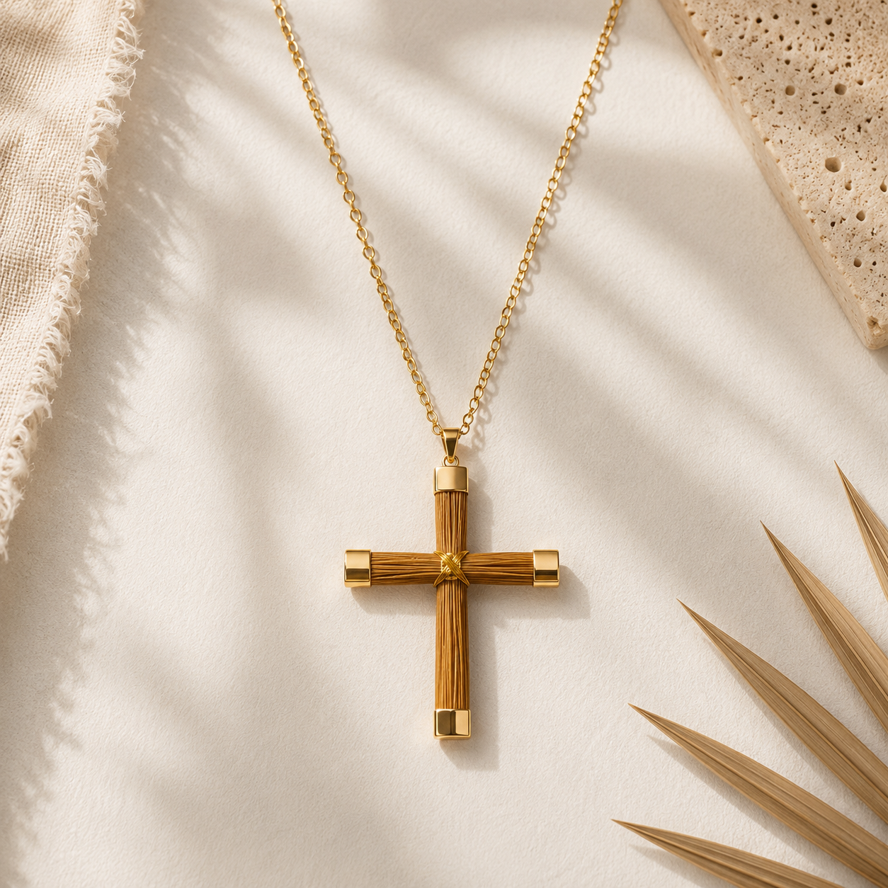 Aura Faith Cross Necklace