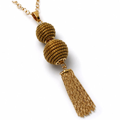Aura Long Gold Drop Necklace